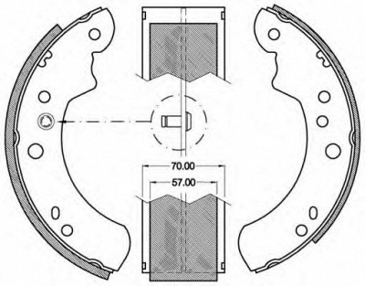 OPEN PARTS bsa205000 -  Комплект тормозных колодок
